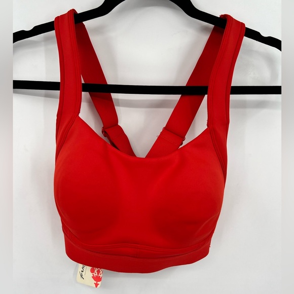 ๐ NWT Free People Movement Make A Move Sports Bra Tango Red Adjustable Straps XS - Picture 10 of 13